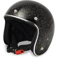 Alpha Speeds Motorradhelm ATELIER — Flake Onyx, Jethelm • Fiberglas • Metal-Flake Schwarz, nur ca. 800 g, inkl. herausnehmbare Wangenpolster, Slim & Smart Fit