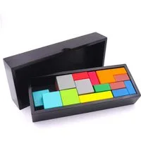 Philos Spiel IQ FIT RECHTECK - tolles, buntes 3D-Puzzle, Knobelspiel, Holzspiel