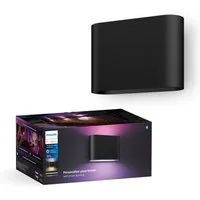 Philips Hue Außen-Wandleuchte Outdoor White & Color Ambiance Dymera Wandleuchte zweistrahlig, Abschaltautomatik, Bluetooth, CCT - über Fernbedienung, Dimmfunktion, Farbsteuerung, Farbwechsel, Leuchtdauer einstellbar, Memoryfunktion, Nachtlichtfunktio