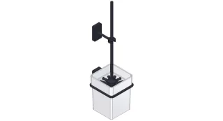 Giese WC Garnitur mit 2 Wandbefestigungen schwarz matt, 21074-14 21074-14