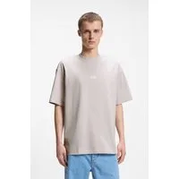 HUGO Blue T-Shirt Nalono mit Logodruck, Oversized Look mit Backprint