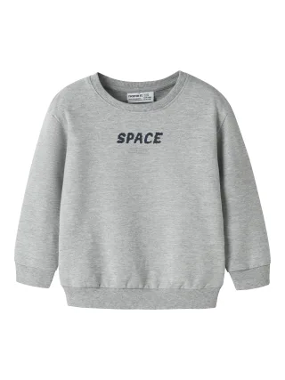 NAME IT - NMMDARIK LS NREG SWEAT UNB BOX Grey Melange - Gr. - 104