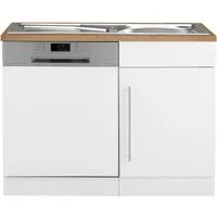 KOCHSTATION Spülenschrank KS-Samos 110 cm breit, inkl. Tür/Sockel für Geschirrspüler