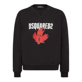 Dsquared2 Horror Maple Leaf Cool Fit Schwarzes Sweatshirt