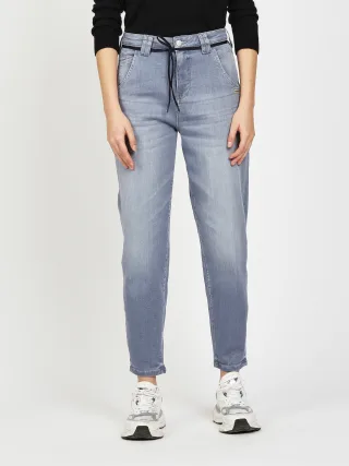 GANG Damen Jeans 94VIA JOGGER - balloon fit Jeans commercial grey