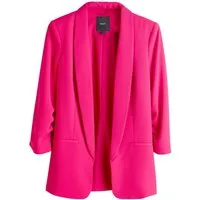 Next Jackenblazer Relaxed Fit Blazer mit Raffärmeln und Vichykaros (1-tlg)
