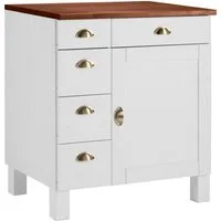 Home affaire Unterschrank Oslo 75 cm breit, 1 Tür, 5 Schubladen, aus Kiefer, Metallgriffe