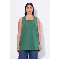 Ulla Popken Longshirt Longtop Classic Fit Carré-Ausschnitt ärmellos