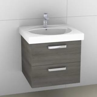 Artiqua 413 Waschtischunterschrank für Preciosa 253200, 253220 Graphit Struktur quer, 413-WU2L-K35-7 413-WU2L-K35-7070-401