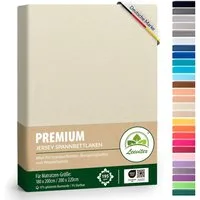 leevitex® Spannbettlaken in Übergrößen, Stoffgewicht 195 g/m², 40 cm Steghöhe, Jersey-Elasthan, Gummizug: rundum, (1 Stück), verschiedene Farben, OEKO-TEX® STANDARD 100 zertifiziert