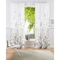 OTTO home Gardine Reeffa (1 St), Multifunktionsband, Lichtschutz, Polyester, sanfter Blätterdruck, mit Lichtschutz