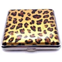 meytrade Bogenetui Zigarettenetui Leoprint seidige Sommer Edition pink oder braun, Animal Print