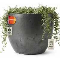 Teramico Blumentopf Pflanzgefäß "Egg Pot" Anthrazit – Ø 21 bis 60 cm – Frostfest (1 St), Frostfest, UV-Fest