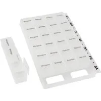 BURI Pillendose 7 Tage Pillenbox Medikamentenbox Tablettenbox Pillendose Wochenbox