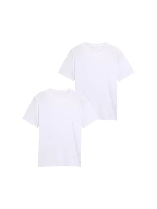 Tom Tailor - T-Shirts aus Baumwolle im 2er-Pack White - Gr. - L