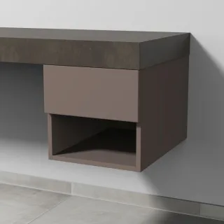 Sanipa Anbau-/Solitärschrank 2morrow (P3350) 340x350x520 Taupe-Matt, P33501T P33501T