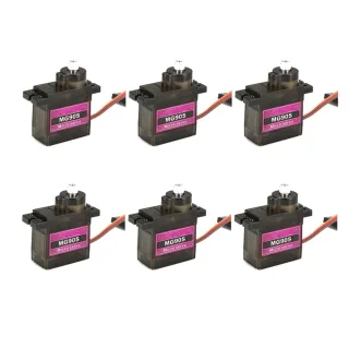 6PCS MG90S RC Micro Plastic Servo 13.4g for ZOHD Volantex Airplane RC Helicopter Car Boat Model