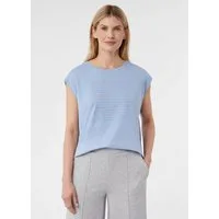 comma Kurzarmshirt T-Shirt T-Shirt mit Frontprint und überschnittenen Schultern