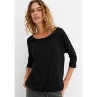 bonprix Oversize-Shirt lässig geschnittene Passform, mit Fledermausärmeln, aus Viskose-Mix