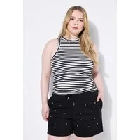 Studio Untold Longtop Tanktop Slim Shape Rippjersey Ringel