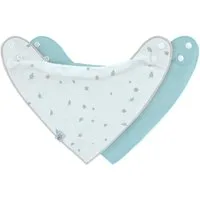 LÄSSIG Dreieckstuch Bandana, Floral, (Set, 2-St), für Babys, wasserdicht