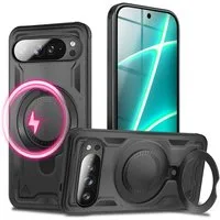 Nalia Smartphone-Hülle Google Pixel 10 Pro XL 17,3 cm (6,8 Zoll), Military Armor Case / MagSafe / Extrem Schutz / 360° Ring / Outdoor