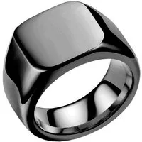 Taffstyle Fingerring Herren Siegelring Edelstahl Quadrat Massiv Biker Rocker Ring (Herren Ring Massiv Breit Herrenring Männer Biker Rocker Schmuck Bikerschmuck)