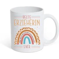 Youth Designz Tasse Beste Erzieherin Ever Kaffeetasse Geschenk und Süßem Spruch, Keramik, mit trendigem Druck