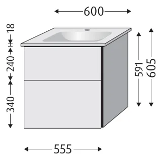 Sanipa Waschtischunterbau mit Auszügen 3way BR33122