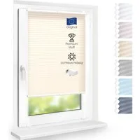 DomDeco Wabenplissee Premium Plissee ohne Bohren, lichtdurchlässig, Sichtschutz, verspannt, blickdicht, Klemmfix, UV-Schutz, modernes Fensterplissee