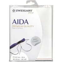 Zweigart Stoff Stern-Aida Precut, Precut 48x53cm