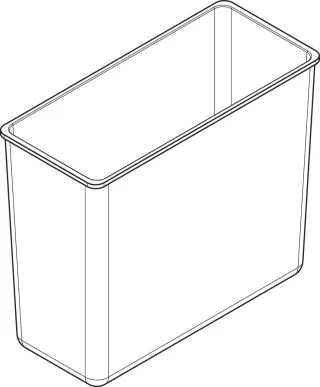 Hansgrohe XtraStoris Abfalleimer 15x30x14 , 87695000 87695000