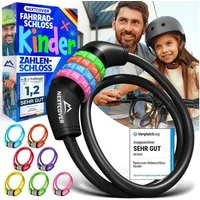 Nextcover Zahlenkabelschloss NEXTCOVER® Fahrradschloss Kinder mit 4-stelligem Zahlencode