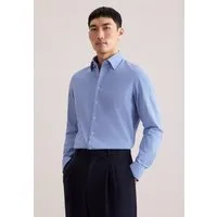 seidensticker Businesshemd Schwarze Rose Slim 1/1 Covered-Button-Down-Kragen Druck