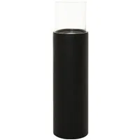 VIVANNO Bodenwindlicht Fiberglas CANDIRO Rund - Schwarz Matt (1 St), 21x80 cm