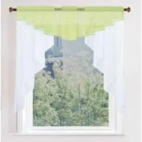 Gardinenbox Scheibengardine, Stangendurchzug, transparent, Voile, M-Bogen Universalband Kurzgardine