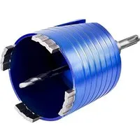 S&R Bohrkrone Diamantbohrkrone 68mm, Segmenthöhe 10mm, für gängige Bohrmaschinen, Set, 3-tlg., + mit Zentrierbohrer 8x120 mm und SDS-plus Adapter, für armierter Beton, abrasive Betonprodukte, Vollziegel, Mauerwerk