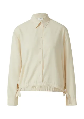 s.Oliver Red Label - Fließende Bluse mit Schleifen-Detail beige - Gr. - 34