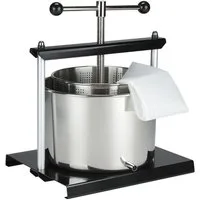Feel2Home Entsafter Saftpresse Weinpresse Entsafter 12 Liter Edelstahl Fruchtpresse, rostfrei