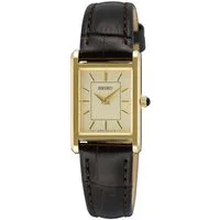 Seiko Quarzuhr SWR110P1, Armbanduhr, Damenuhr, Lederarmband, analog, Saphirglas