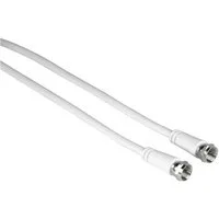 Hama SAT-Anschlusskabel, F-Stecker - F-Stecker, 5 m, 75 dB, Weiß (00205039) Audio- & Video-Kabel