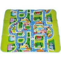 JEOBEST Spielmatte Baby Krabbelmatte Spielteppich Klappbar Faltbar 130x160cm, Rutschfest, Wasserdicht für Innen Außen Bunt