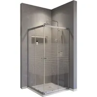 Schulte Eckdusche Sunny verstellbar 75-90 cm 175 cm Höhe, BxT: 90x90 cm, Sicherheitsglas, Schiebetüren Eckeinstieg