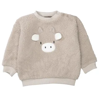 STACCATO - Kn.-Teddysweatshirt,oversized taupe - Gr. - 80