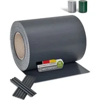 Juskys Sichtschutzstreifen PVC Sichtschutzstreifen, Doppelstabmatten Zaun, 35m x 19 cm, inkl. Clips