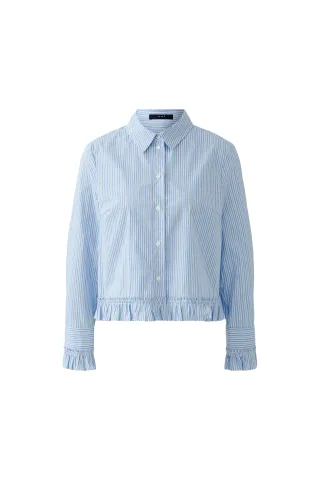 Oui - Bluse lt blue white - Gr. - 42