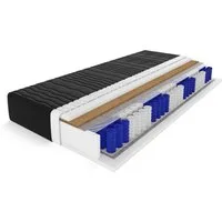 Taschenfederkernmatratze mit KOKOS 7-Zonen 20 cm hoch Härtegrad H4, Deine Möbel 24, 20 cm hoch, (Set, 1-tlg), 7 Zonen, Bezug waschbar, Punktelastisch, mit Kokosmatte
