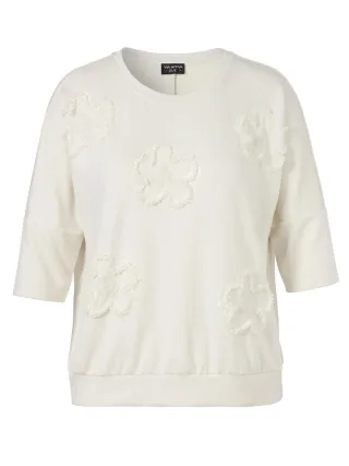VIA APPIA DUE - Sweatshirt mit 3/4-Arm weiß - Gr. - 52