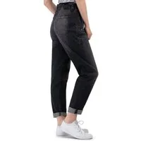 SUBLEVEL Paperbag-Hose Damen Jeans Mid Waist elastisch Moderne Hose