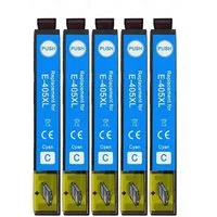 inkpro 5 x Druckerpatrone 405XL C kompatibel mit Epson 405 XL cyan Tintenpatrone (für Epson WorkForce WF-7310, WF-7830, WF-7835, WF-7840 und WorkForce Pro WF-3820, WF-3825, WF-4820, WF-4825, WF-4830, 5-tlg., XL Füllmenge je 18 ml)